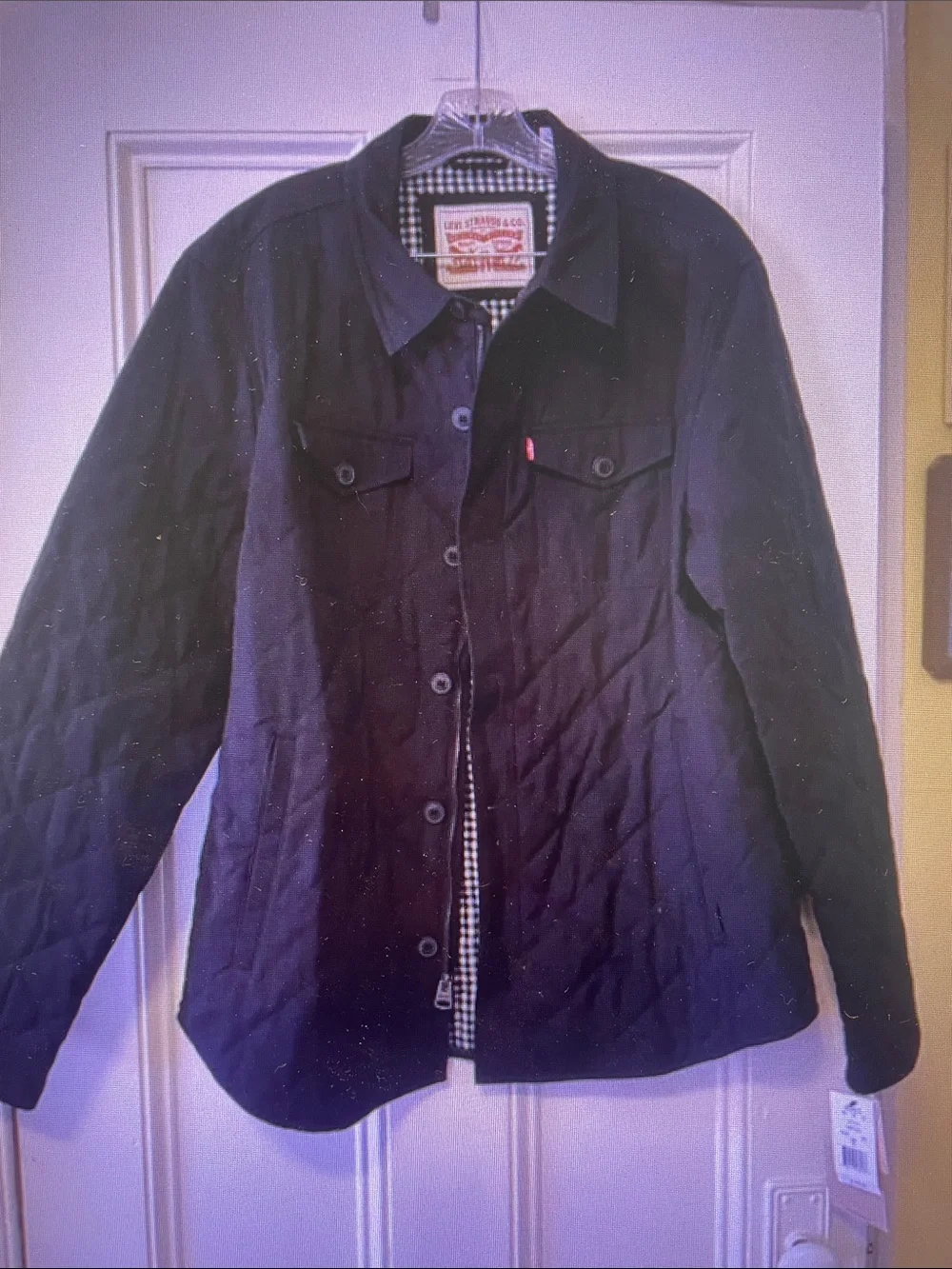Levi's Black Quilted Varsity Jacket